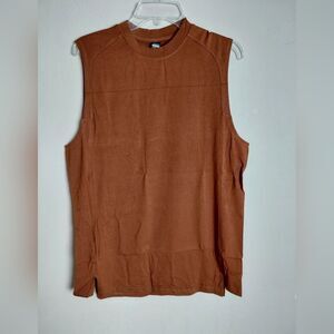 Alphalete Men's Premium Stepped Hem Tank - Mahogany